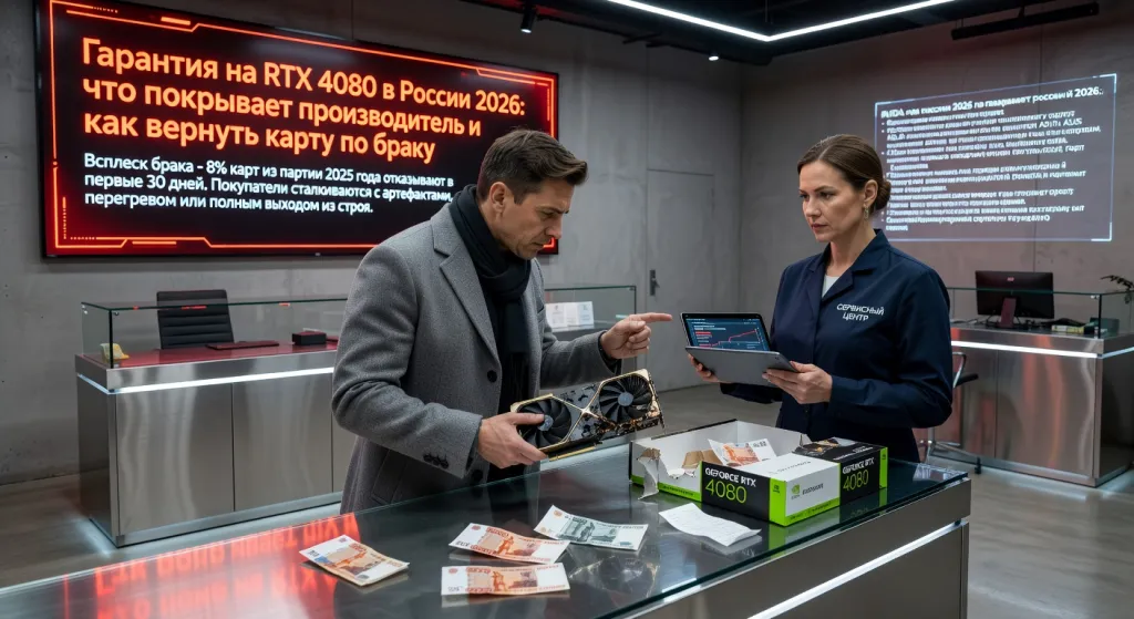 Гарантия на RTX 4080 в России 2026: что покрывает производитель и как вернуть карту по браку