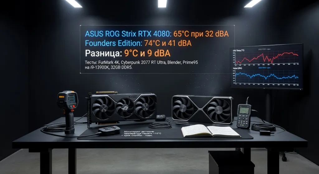 Температуры и шум RTX 4080 разных производителей: какая версия самая тихая в реальных условиях