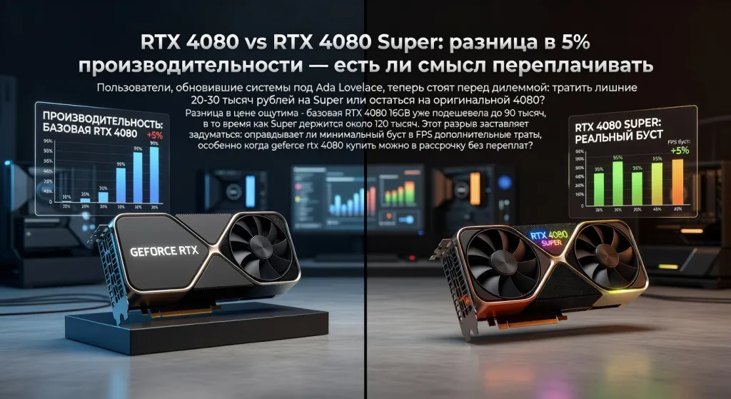 RTX 4080 vs RTX 4080 Super: разница в 5% производительности — есть ли смысл переплачивать