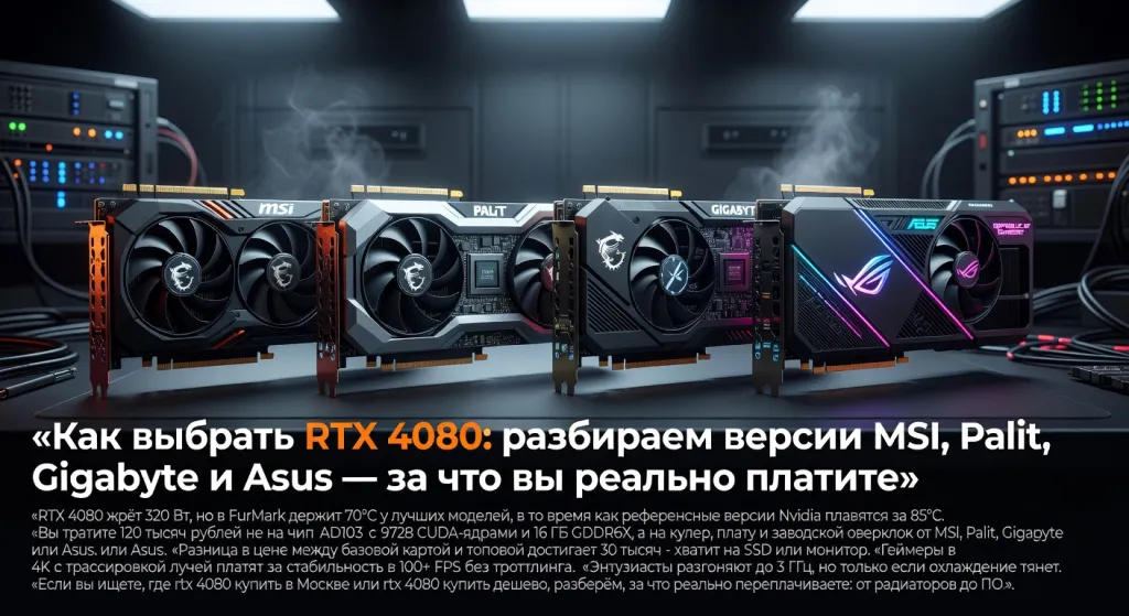 Как выбрать RTX 4080: разбираем версии MSI, Palit, Gigabyte и Asus — за что вы реально платите