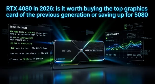 RTX 4080 в 2026 году: стоит ли покупать топовую видеокарту прошлого поколения или копить на 5080