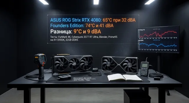 Температуры и шум RTX 4080 разных производителей: какая версия самая тихая в реальных условиях