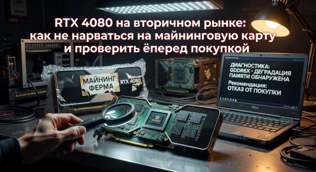 RTX 4080 на вторичном рынке: как не нарваться на майнинговую карту и проверить её перед покупкой