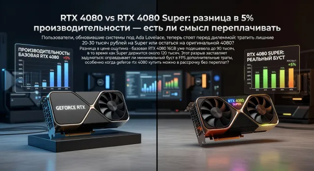 RTX 4080 vs RTX 4080 Super: разница в 5% производительности — есть ли смысл переплачивать